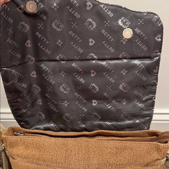 Betty Boop comic strip 2004 messenger style canvas crossbody bag - Picture 6 of 10